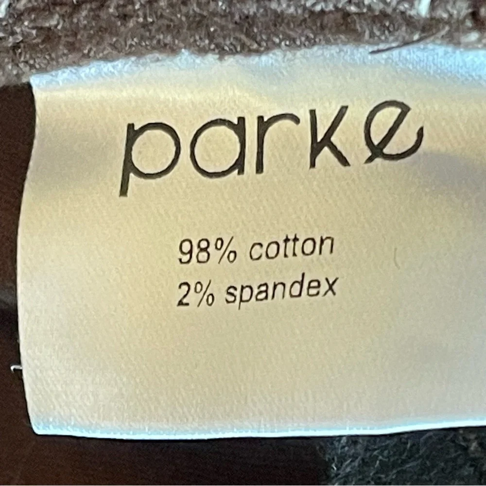 PARKE Horseshoe / Barrel Brown High Rise Wide Leg Jeans Size 28 Button Fly - Picture 6 of 10